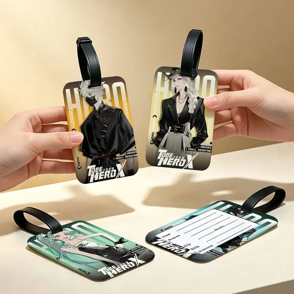 To Be Hero X Anime Anti lost Luggage Marker PVC Information Card Sleeve Portable Baggage Tag For Outdoor Travel