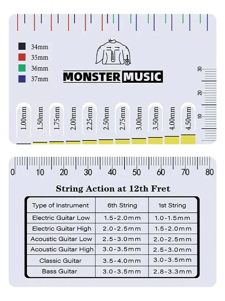 Règle d'action de corde de guitare, outil de réparation pour Luthier adapté à la guitare, ukulélé, basse, Banjo, mandoline