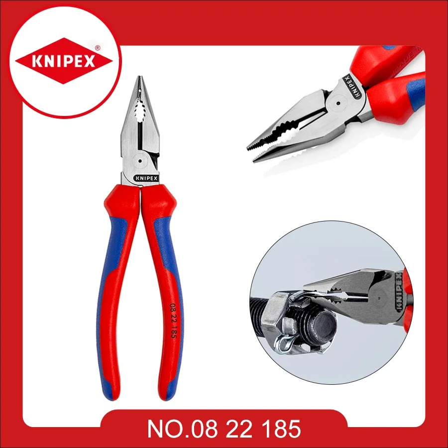 

KNIPEX Tools 5 Needle-Nose Combination Pliers with Soft Handle Powerful Combination Pliers with Pointed Jaws 08 22 185