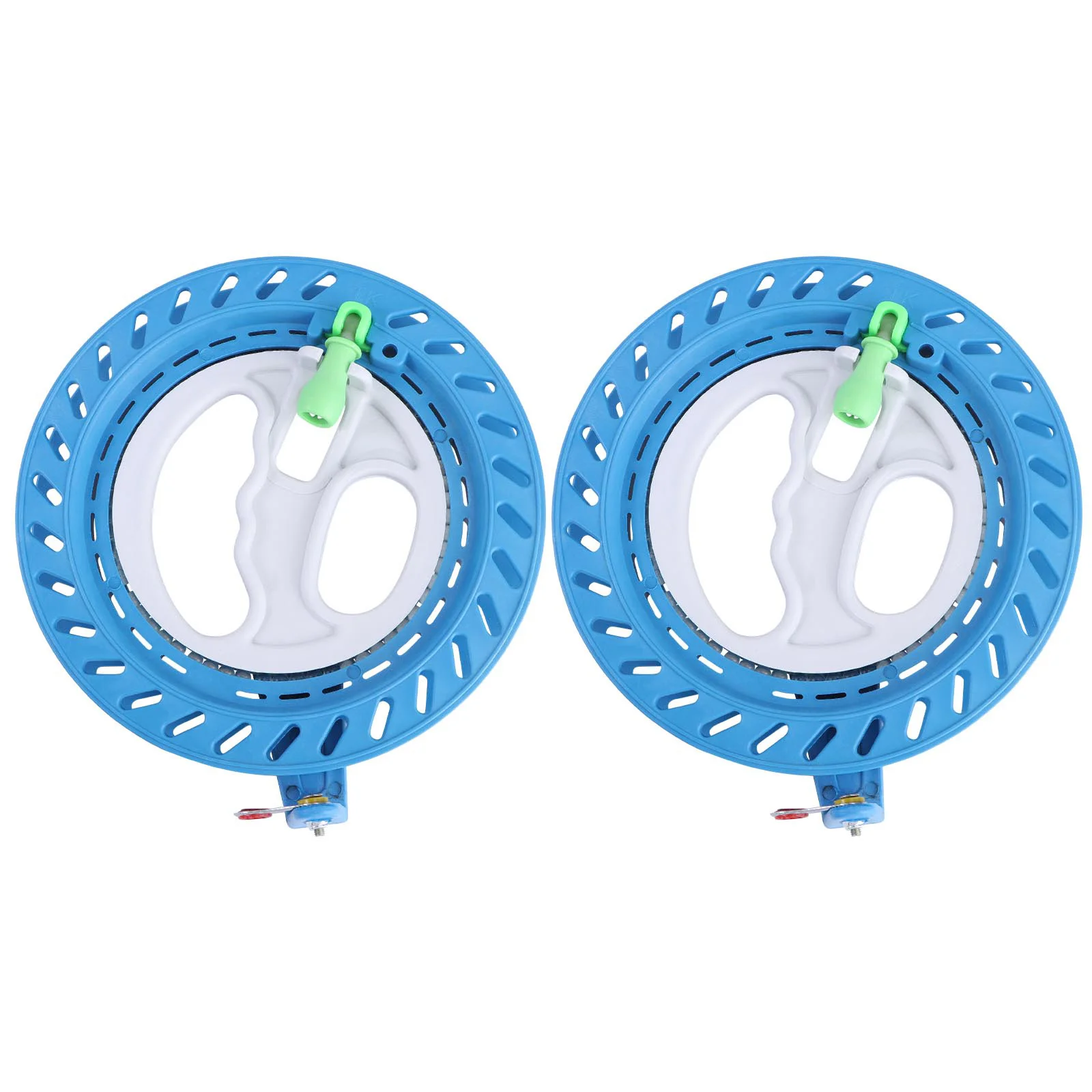 2 Stuks 18 Cm Handopwinder Kite Reel Nylon As Afsluitbare Lager Wiel Gladde Spoel Outdoor Vliegen Tool Voor kinderen Abs Grip