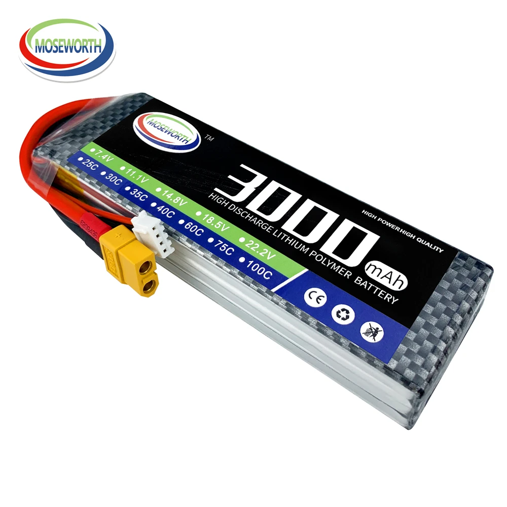 3S 11.1v 3000mAh 30C 40C 60C Lipo Battery For RC Drone Aircraft Quadcopter Airplane Car Remote Control Toys