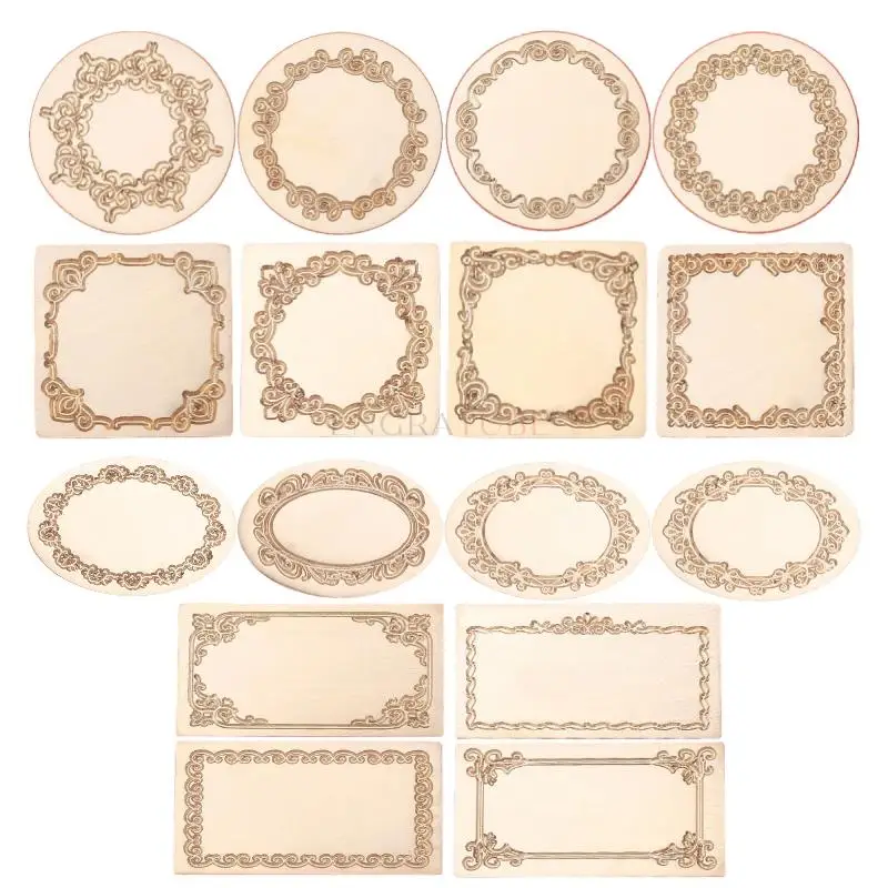 

Retro Brass Sealing Wax Stamp European Simple Lines Photo Picture Mirror Frame For Envelopes Wedding Invitation Gift Packaging