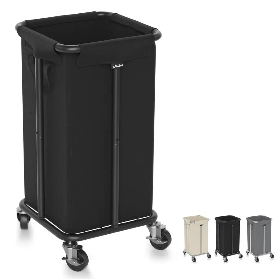 

Корзина с колесами, вращающаяся корзина для белья, 30 галлонов, 115 л, съемная и машинная стирка, стальной каркас, высокая тележка для белья