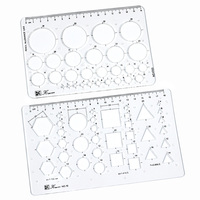 Transparent drawing size square square ruler hexagonal triangle ruler drawing design ruler scale line