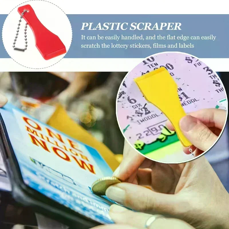Multi-Functional Lottery Scratch-Off Tool Scratch-Off Keychain Key Ring Sticker Remover Removes Stains Ideal For Games 1/3/8pcs
