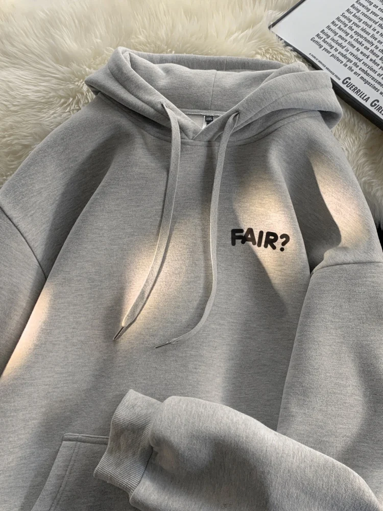 

Мужская толстовка с капюшоном, весенне-осенняя, свободного кроя, в американском ретро-стиле, плотная, для подростков, удобная, как пуловер