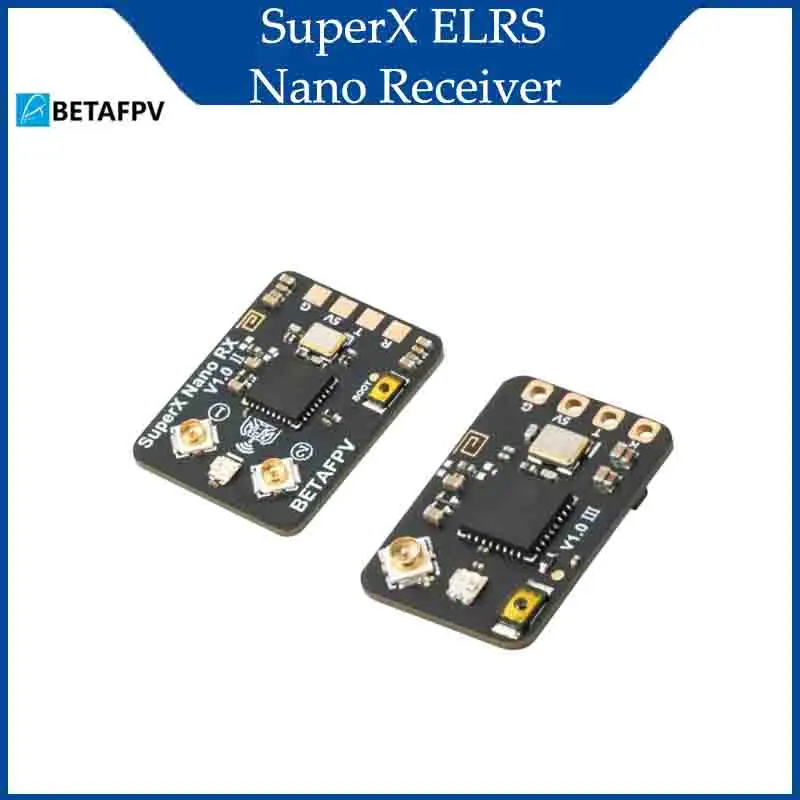 

BETAFPV SuperX ELRS Nano Receiver ELRS 2.4G+915M/868M Dual LR1121 Mono Receiver 2.4G/915Mhz for FPV Racing Freestyle Drone RC