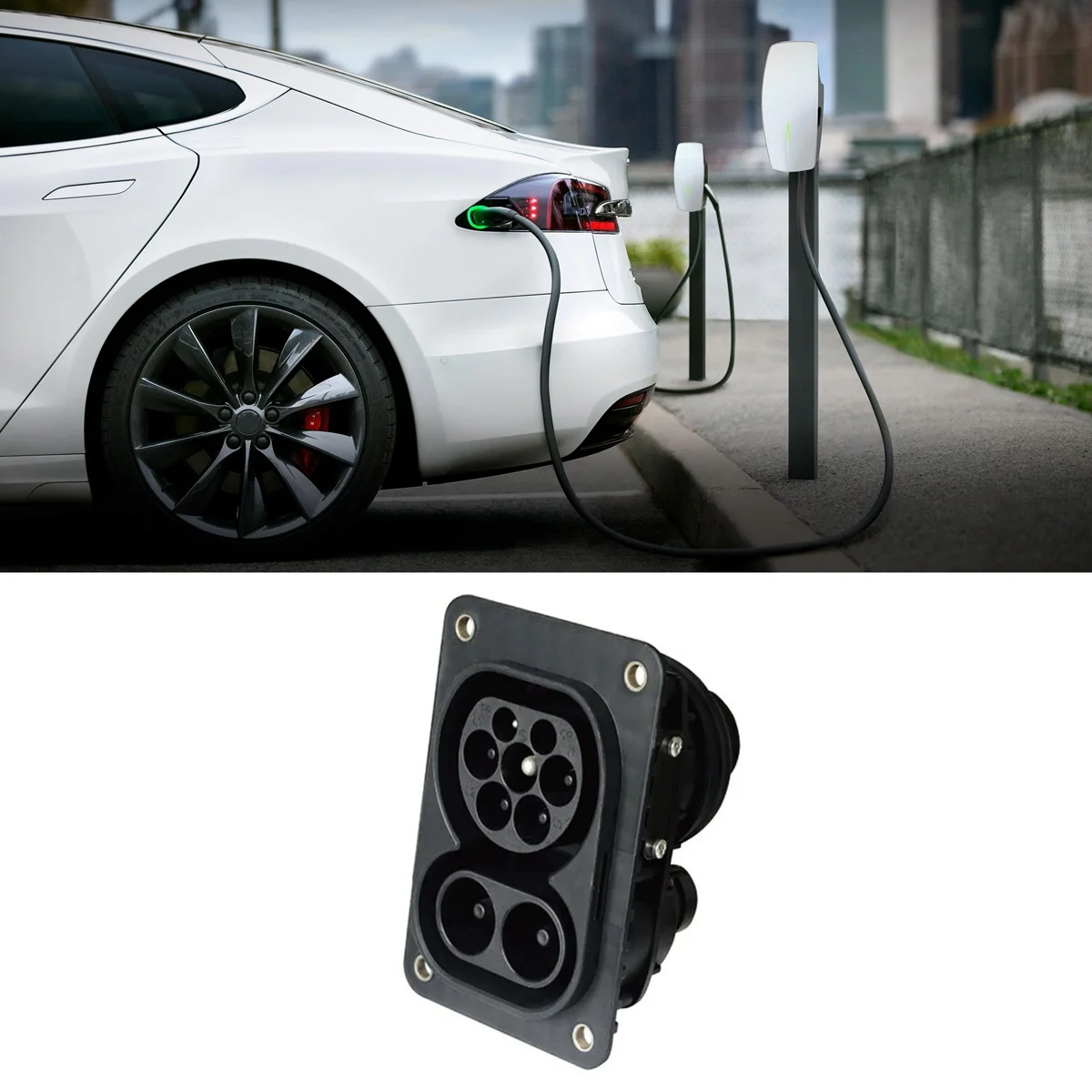 1000V 62196-3 For NEW Energy Electric Vehicle CCS Type 2 EV Female Combo 2 Socket DC150A 850V DC CCS2 Socket-A74F