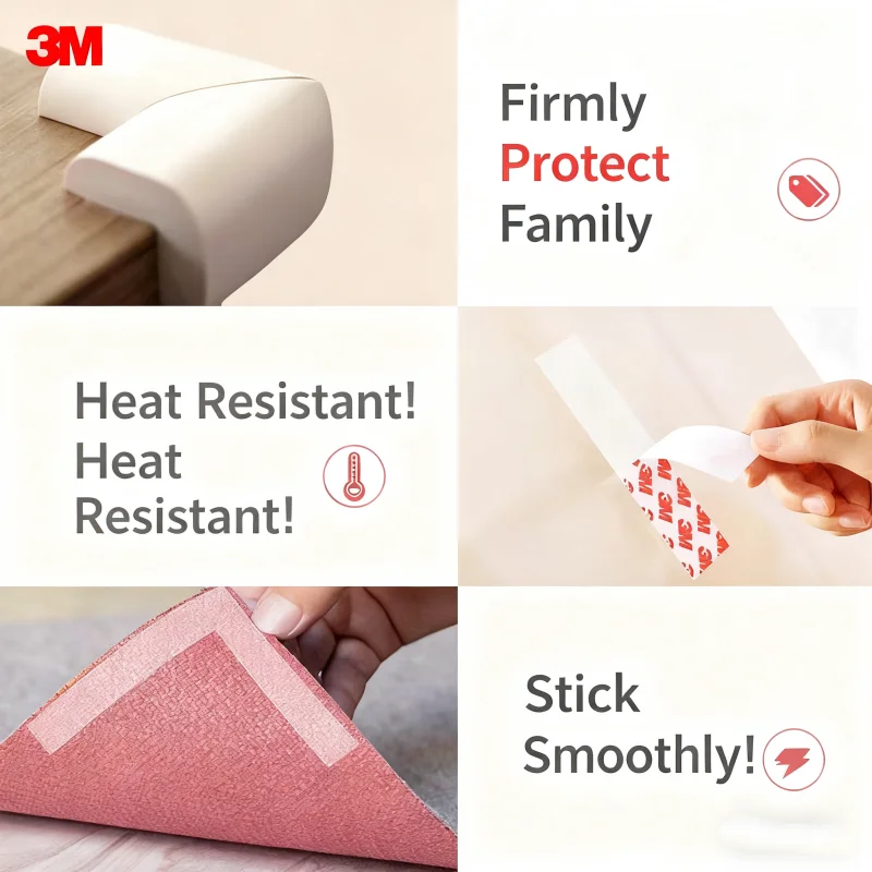 شريط 3M مزدوج الجوانب رفيع للغاية وشفاف عالي اللزوجة شريط غير أثر مقاوم لدرجات الحرارة العالية شريط سيارة سهل التمزق