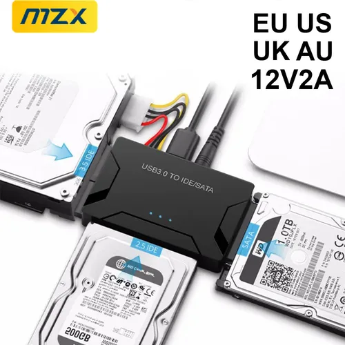 MZX USB3.0 a SATA IDE convertidor adaptador USB disco duro HDD Cable 2,5 ""3,5"" SATA IDE HDD 6TB portátil PC accesorios de ordenador