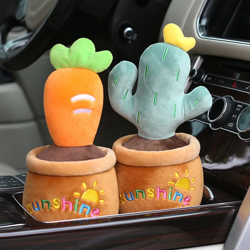 20cm Cute Cat Cactus Tigger Carrot Piglet Bear Flower 3D Pot Doll Room Decoration Creative Birthday Christmas Gifts for Children