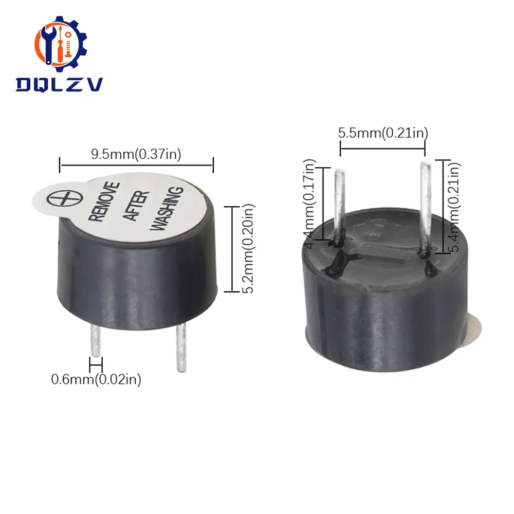 Mini Active Buzzer 3V 5V 12V MagneticIntegrated 0905 SOT 9*5.5mm Plastic Tube Long Beep Tone Sound