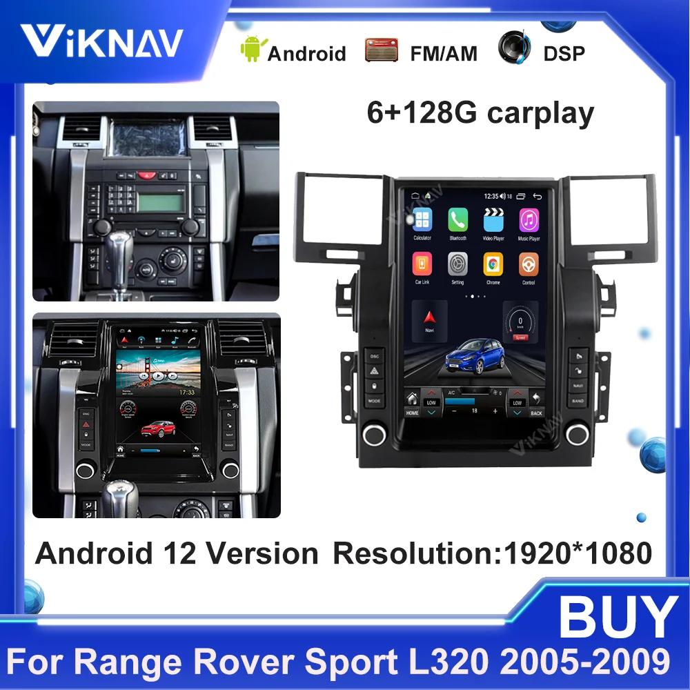 

Car Radio For Range Rover Sport L320 2005 2006 2007 2008 2009 Android 11 Car Radio Vertical Screen 12.1Inch Multimedia Player