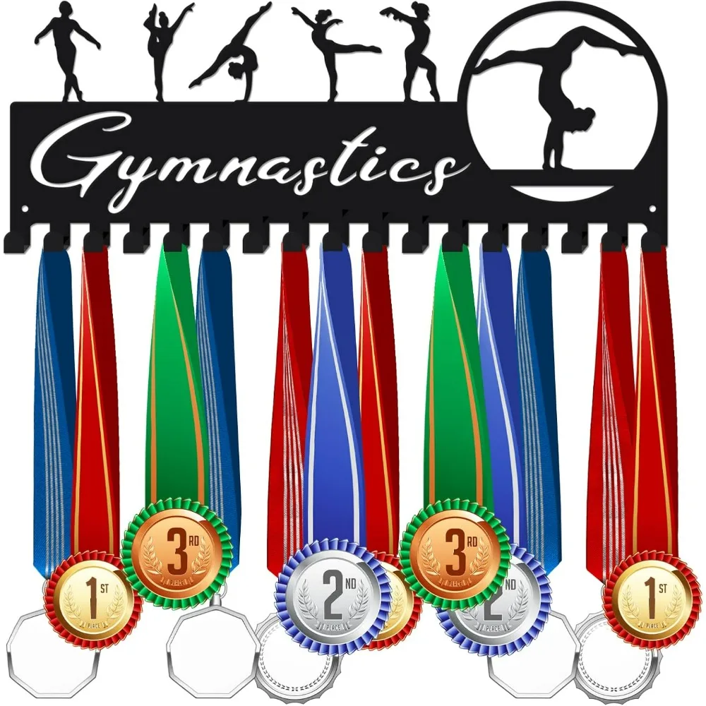 Female Gymnastics Medal Display Rack Women's Rhythmic Gymnastics Sports Medal Hanger Display Holder for 50+ Medals Awards