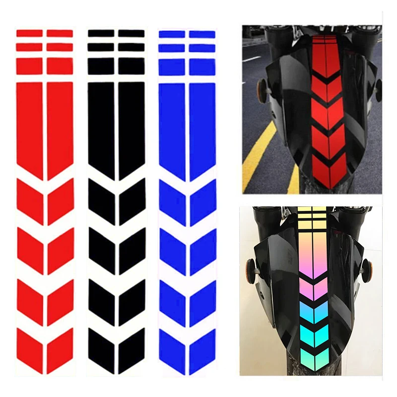 

Colorful Arrow Stripe Sticker Motorcycle Fender Paste Waterproof Oilproof Reflective Arrow Decal Stickers Motorcycle Sticker