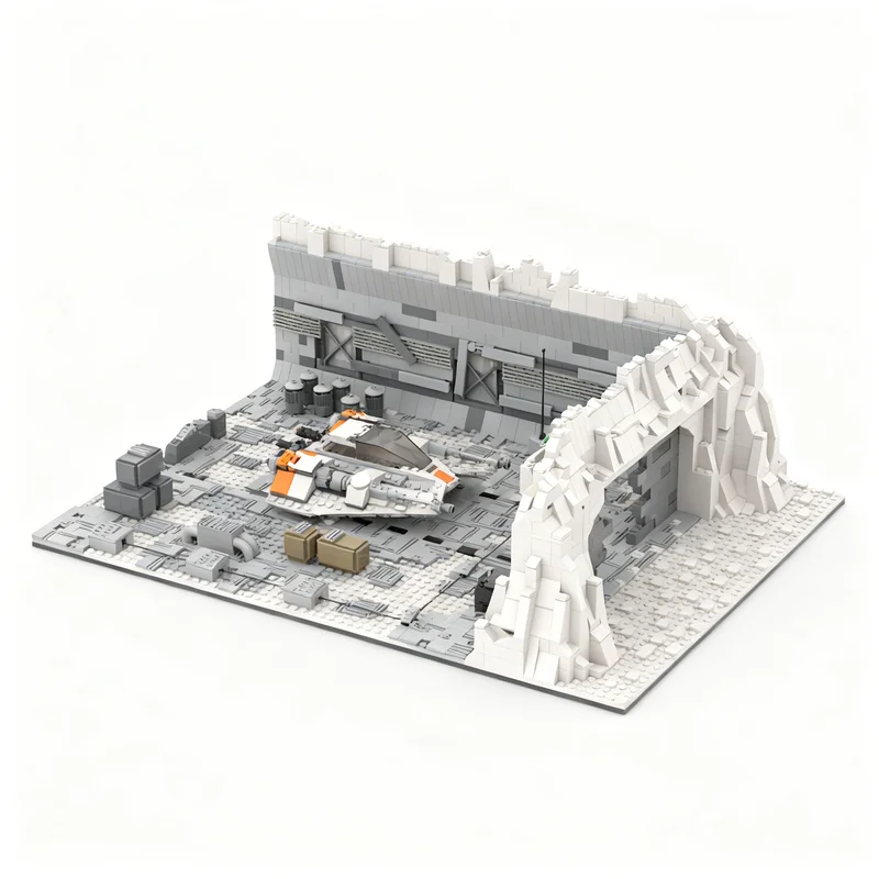 NEW 2973PCS MOC Space Battle Echo Base P 2 Snowspeeder Runway Model DIY Assembly Building Blocks Birthday Gift Display Set Home