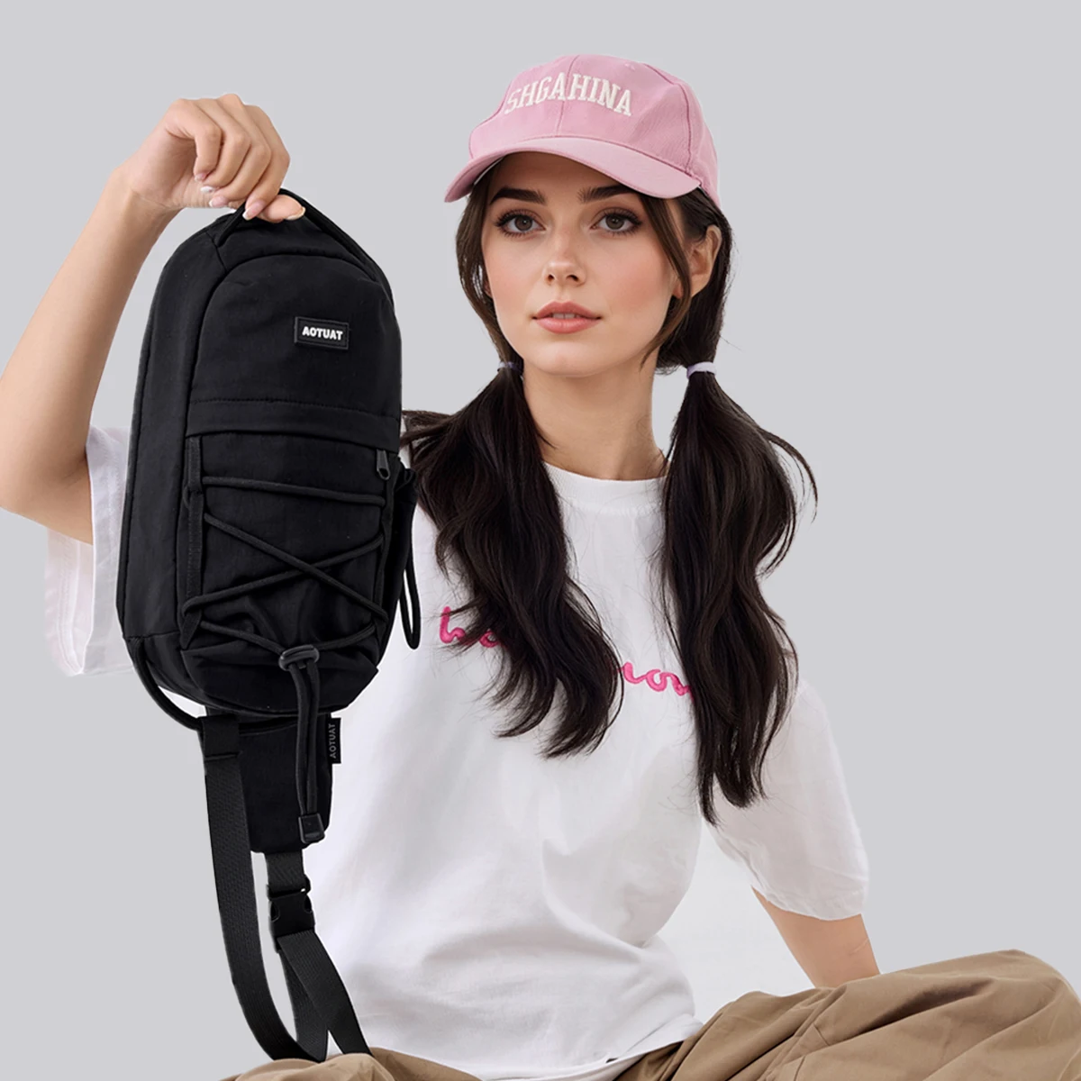 Lässige, tragbare Umhängetasche, Crossbody-Tasche, neues Modell 2026, Brusttasche, ultraleichte, tragbare kleine Tragetasche für Damen und Herren, trendige Sporttasche zum Wandern, Bergsteigen und Einkaufen. – Detail 6