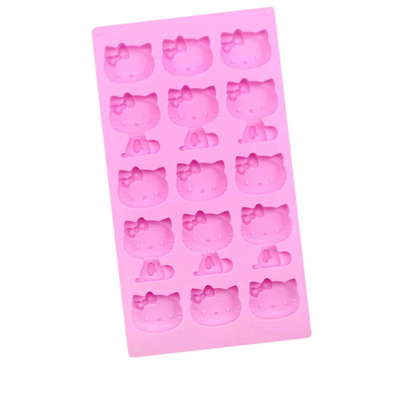 Kawaii Hello Kitty Ice Tray Silicone Mold Sanrio Cute Kuromi DIY Chocolate Biscuit Mold Baking Tool My Melody Candy Mold Gift