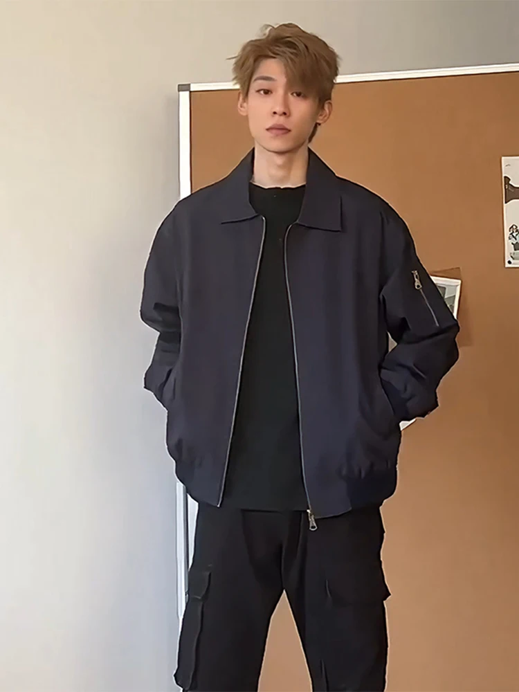 

Мужская куртка-бомбер Cleanfit American Style с отложным воротником, весенне-осенняя, модная, свободного кроя, молодежная