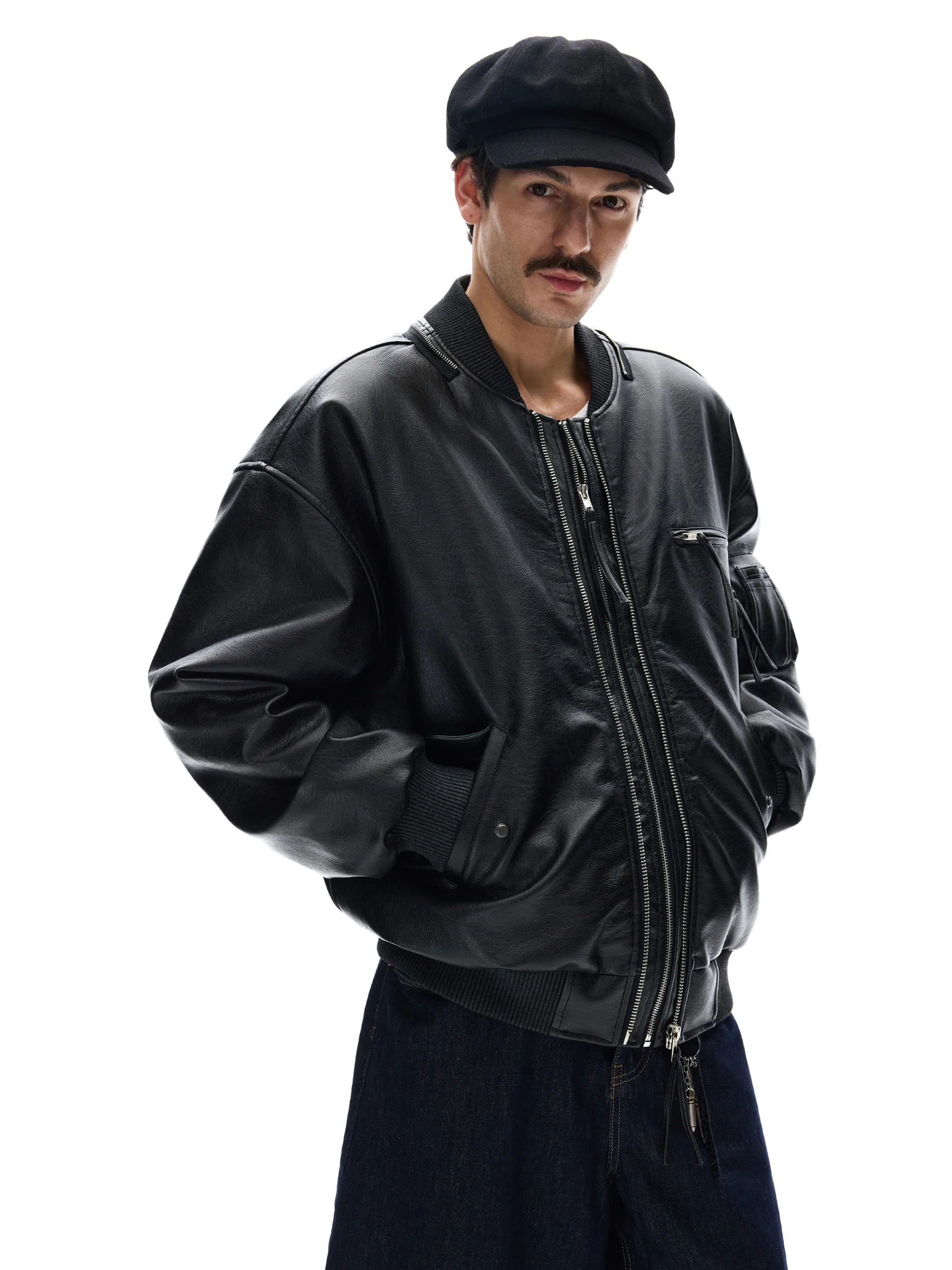 

MADWITCH Ретро бейсбольный воротник хлопок Jaet ex Cool ape Design осень-зима длинный све чистый цвет молодежная мода