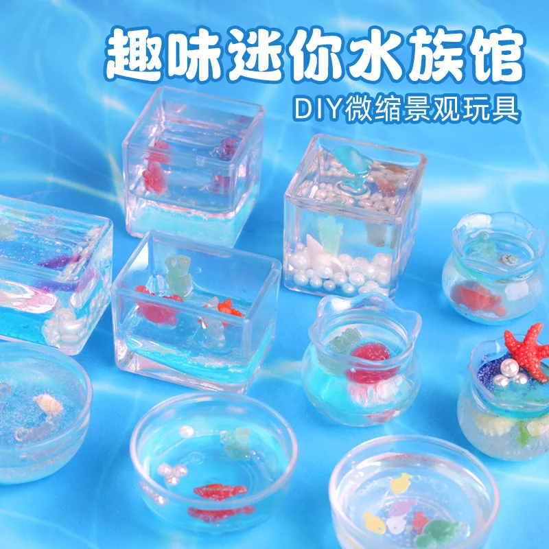 New Kids Mini Aquarium Micro Landscape DIY Making Set Simulation Mini World Handmade Craft Kit Home Table Decor Creative Gift