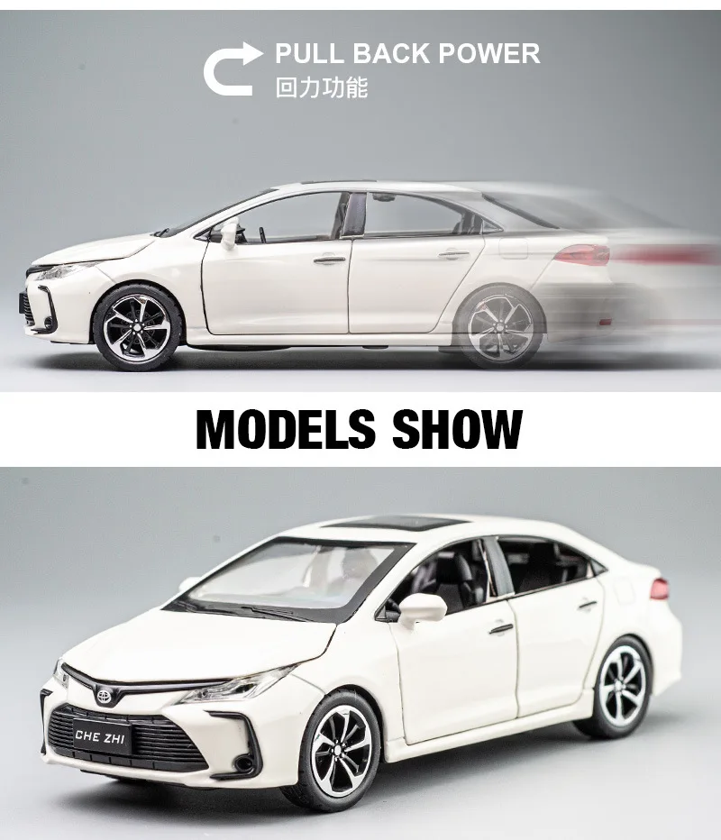 1:32 Scale TOYOTA Corolla Alloy Car Model Diecasts & Toy Metal Vehicles Car Model Simulation Sound and Light Collection Kids Toy