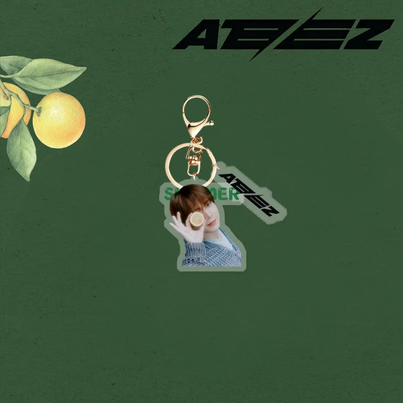 KPOP ANITEEZ SUMMER Merch Keychain for Women Men Kawaii ATINY Fashion Acrylic Key Ring Holder Gifts Car Bag Charm Accessories image 5