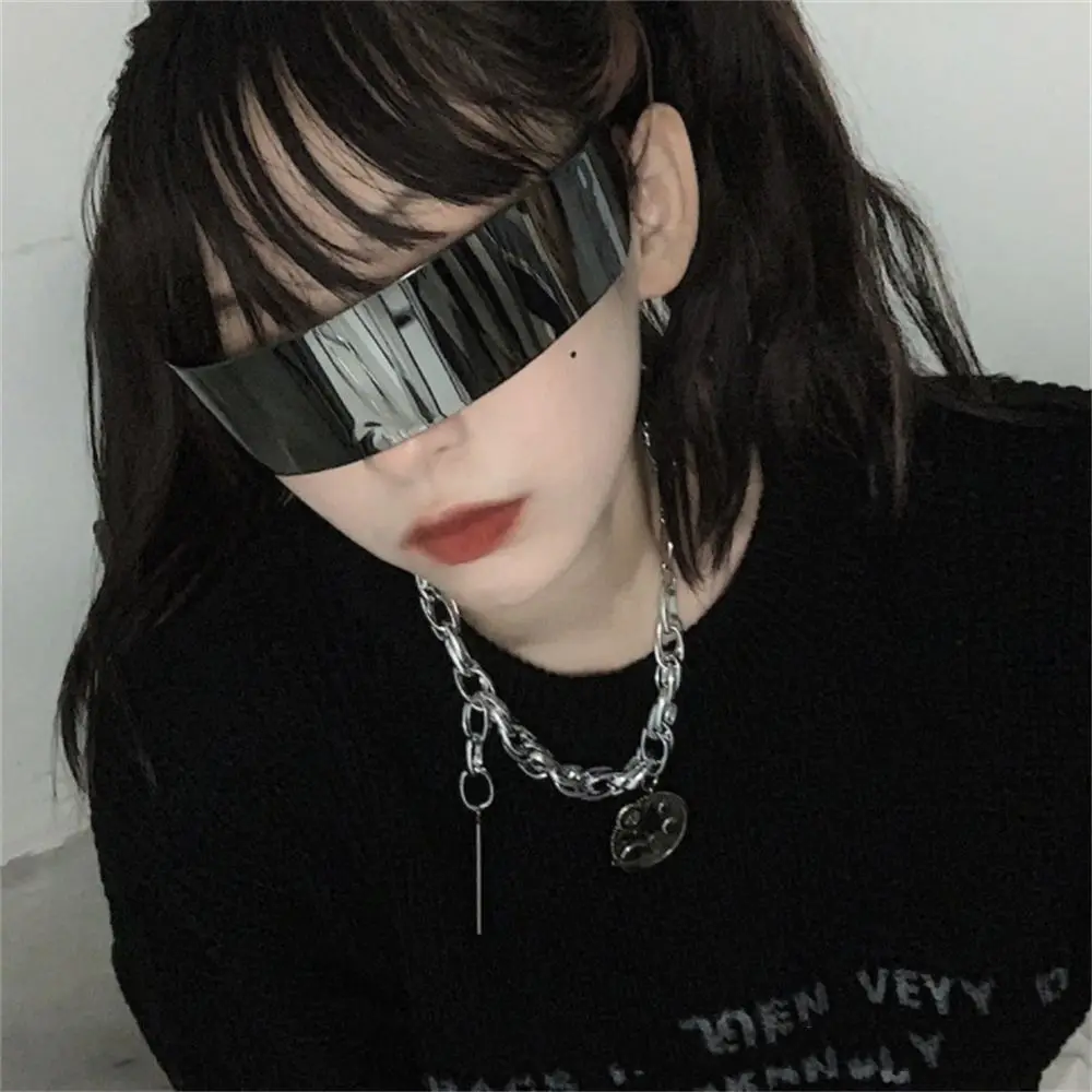 1pc Futuristic Warrior Rimless Gothic Sunglasses Retro Sun Glasses Punk UV Protection Eyewear Vintage Steampunk Party Glasses