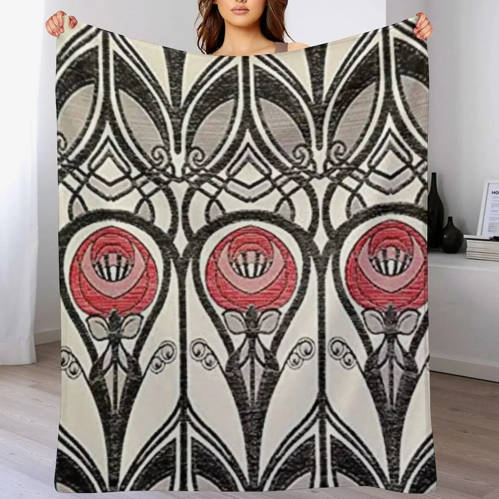 

New Charles Rennie Mackintosh design Throw Blanket Flannels Luxury Blankets