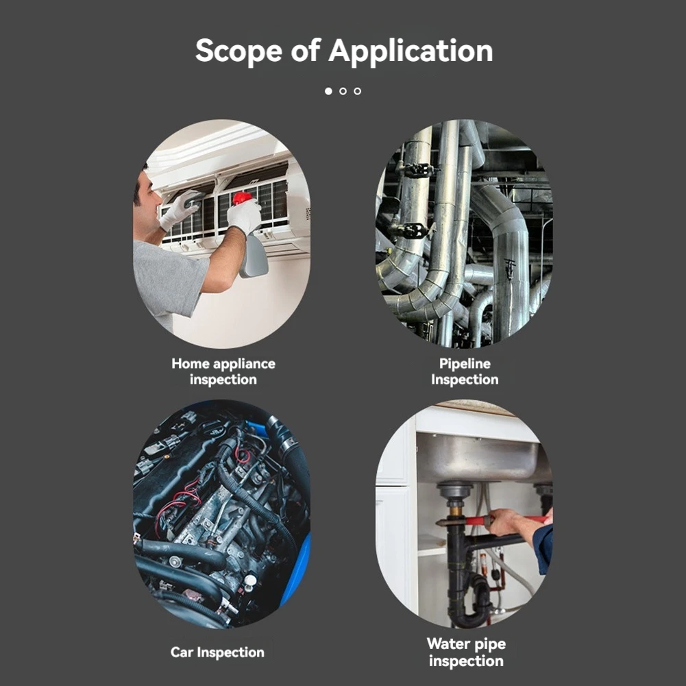 【New User Coupon】360 Degree Rotation Endoscope Inspection Camera 6.4mm Borescope Camera for Automotive Car IOS Android