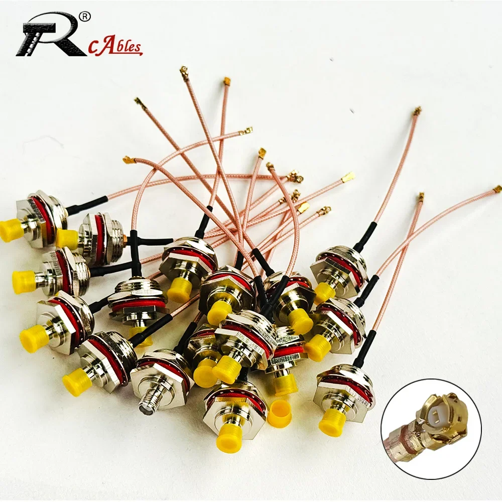 10pcs U.fl MHF Female to 16M Waterproof SMA Female Adapter RG178 Cable RF Coaxial Pigtail WIFI Antenna Extension Cable