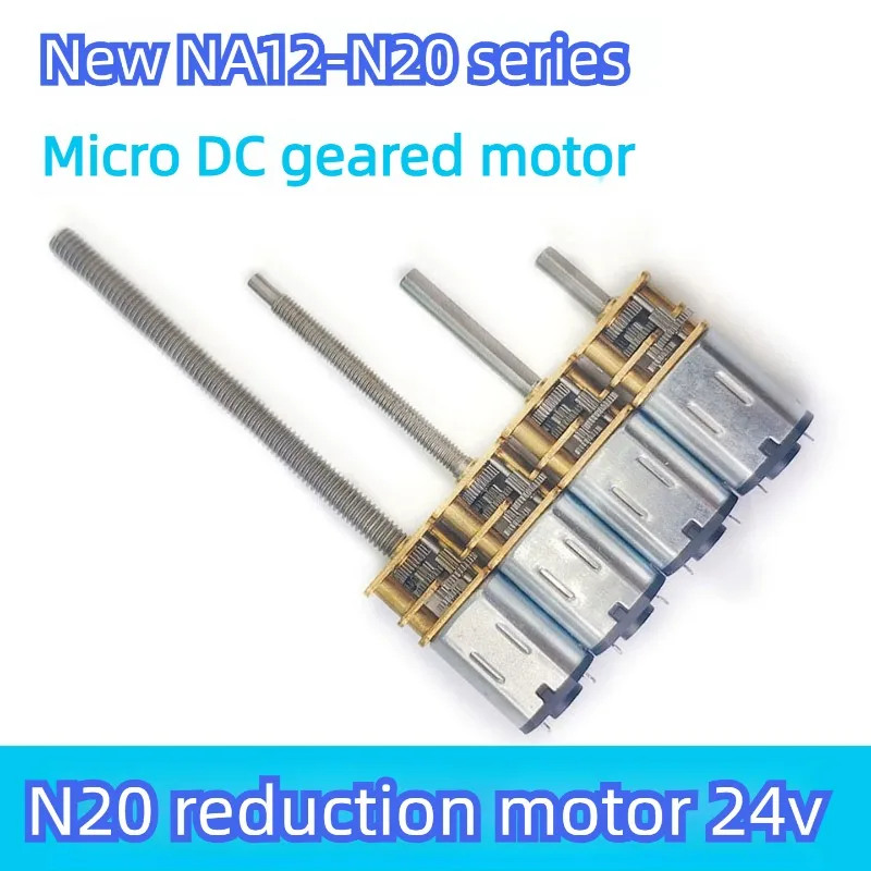 GA12-N20 Micro DC Gear Motor 24V Low Speed High Torque All-Metal Gearbox M3 M4 Lead Screw for Robot Smart Lock DIY