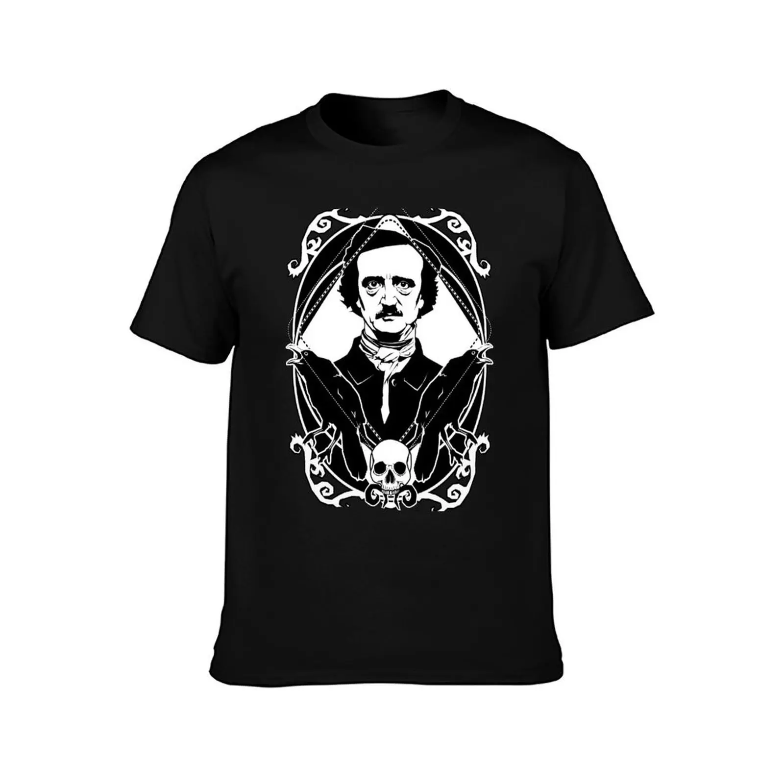 Edgar Allan Poe - The king of macabre T-Shirt, Summer Casual Cotton Tee, Oversized Streetwear Tops, Vintage Graphic Print