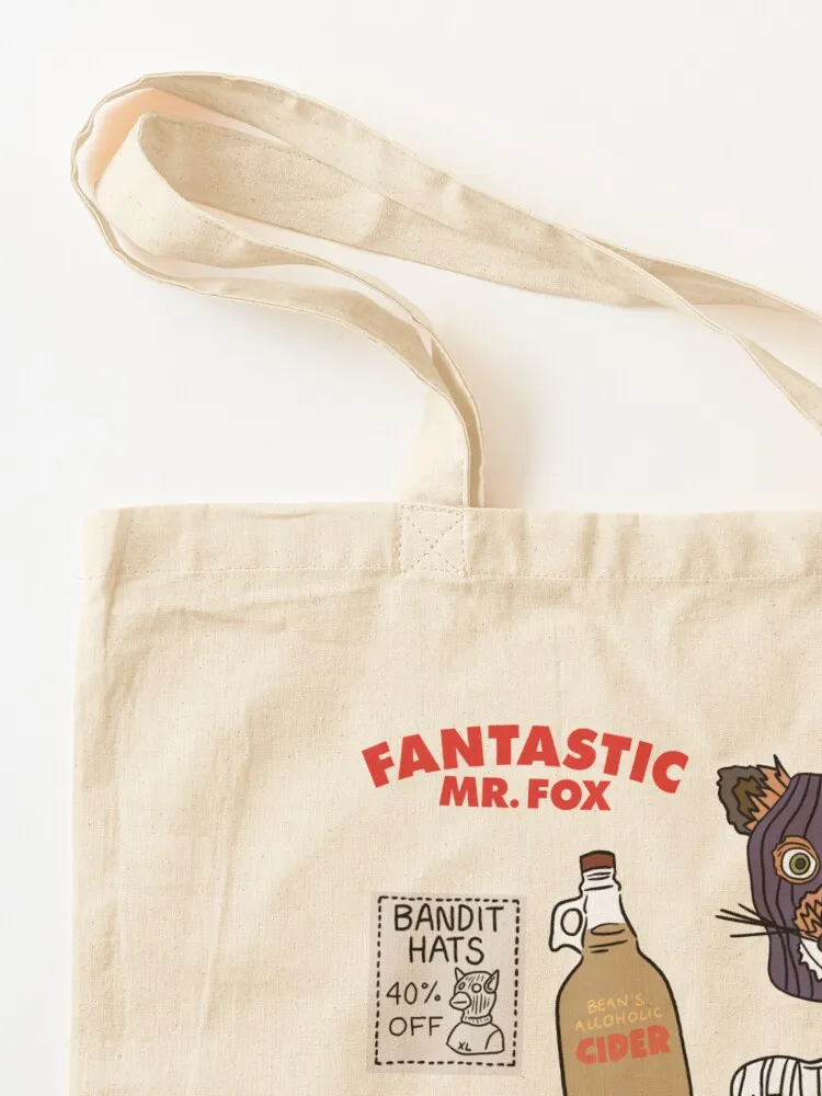 Fantastic Mr Fox Patchwork Tote Bag For Women Reuseable Canvas For Girl Fashion Shopping Grocery For Female Shoulder Bags