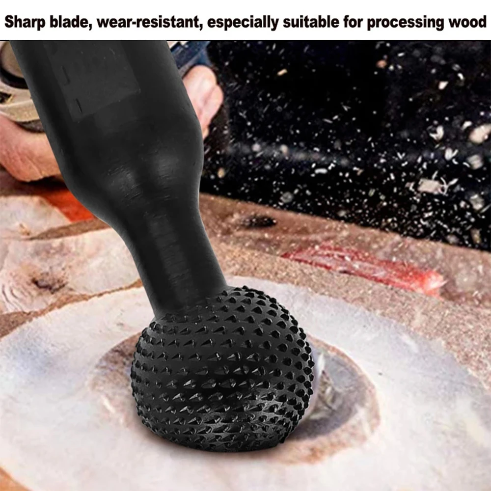 Spherical Spindles Shaped Wood Gouge 20mm/25mm/30mm Ball Gouge Power Carving Attachment for Angle Grinder Wooden Groove Carving