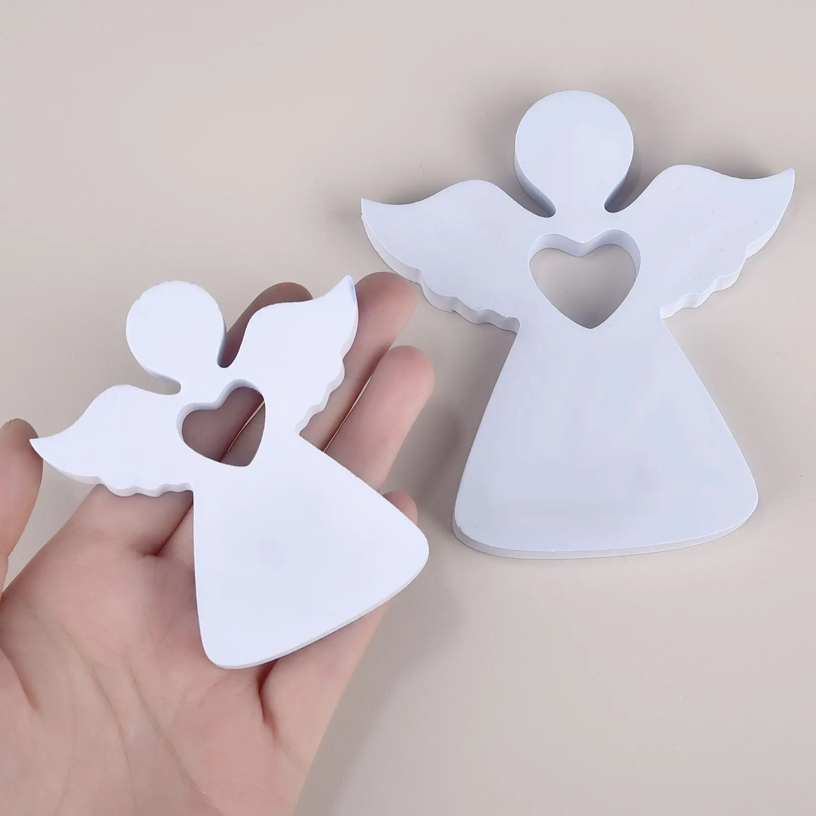 3D Angel Candle Mold Little Wing Angel Resin Angel Pendant Silicone Mold DIY Plaster Concrete Resin Ornament Gifts Home Decor