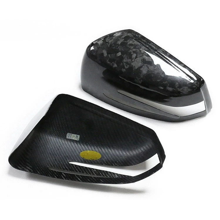 مناسبة لمرسيدس بنز ABCES الفئة CLA GLA CLS GLK ألياف الكربون مرآة الرؤية الخلفية قذيفة W204W212 غطاء مرآة عكس #2