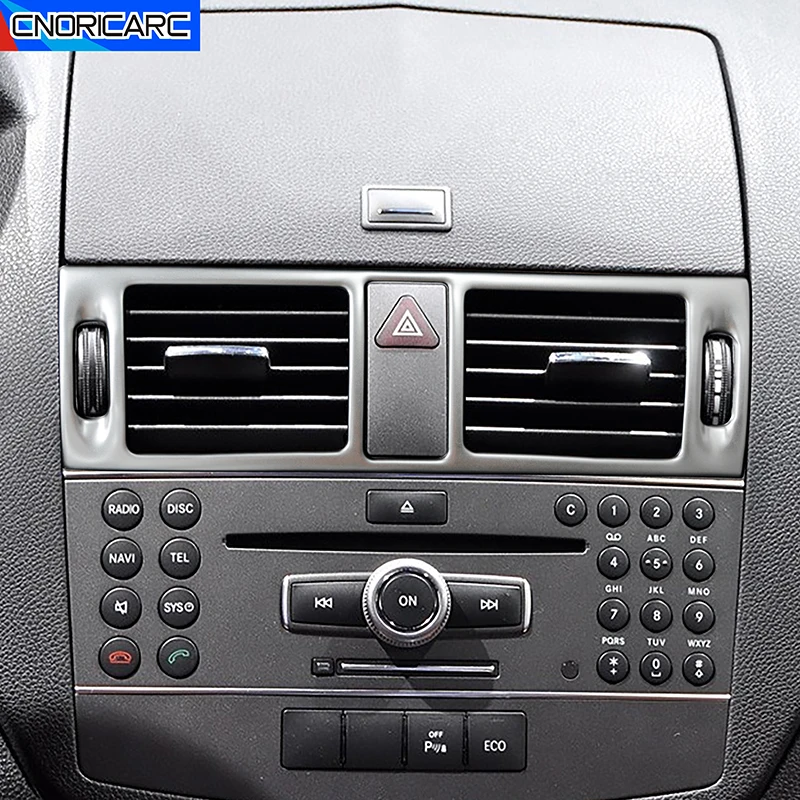 Car For Mercedes Benz C Class W204 2007-2010 Center Console Air Conditioner Vent Outlet Frame Cover Trim Decoration Accessories