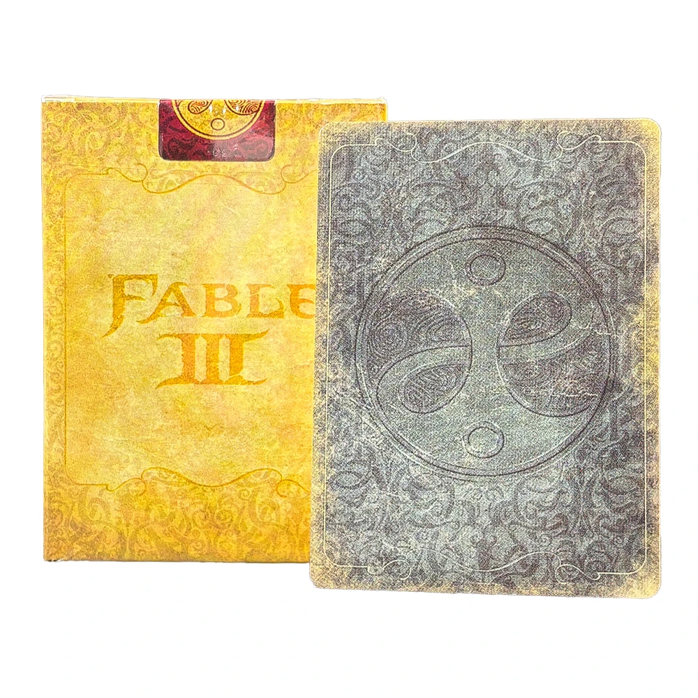 

Vintage Distressed Playing Cards FABLE 3 Collection Deck of Cards Waterproof Poker for Fable 3 Game Fans