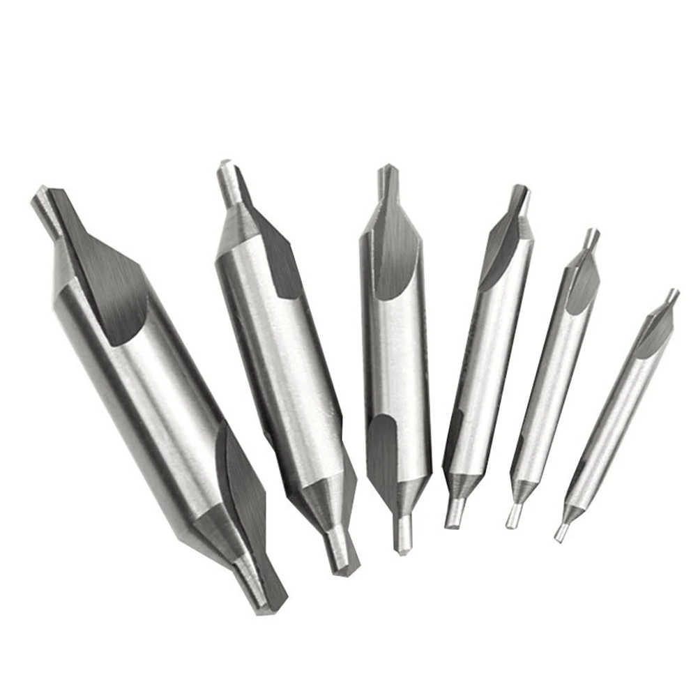

None HSS Center Drill Double Ended HSS Lathe Mill Silver Spotting Drill Tackle Center 5/3/2.5/2/1.5/1mm 5PCS None
