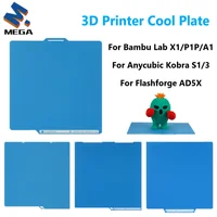 Placa fría para laboratorio Bambu A1/X1/P1P, placa de construcción para Anycubic Kobra S1/3, placa de doble cara, cama calefactable con resorte para Flashforge AD5X