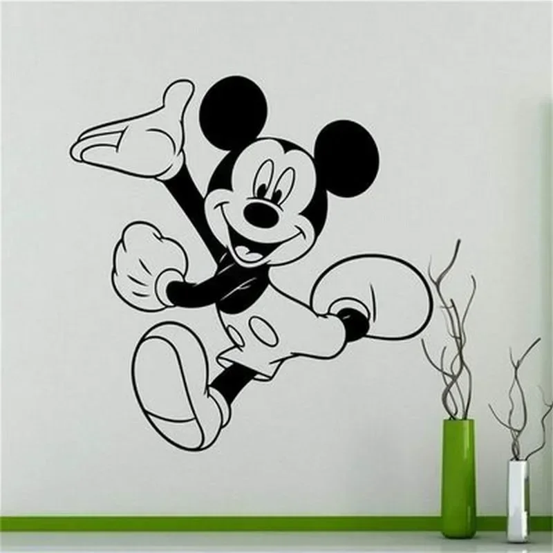 Disney Mickey Minnie Mouse Wall Stickers for Women Kawaii Home Decoration Cute Cartoon Girls Bedrooms Wall Stickers Decor Gifts