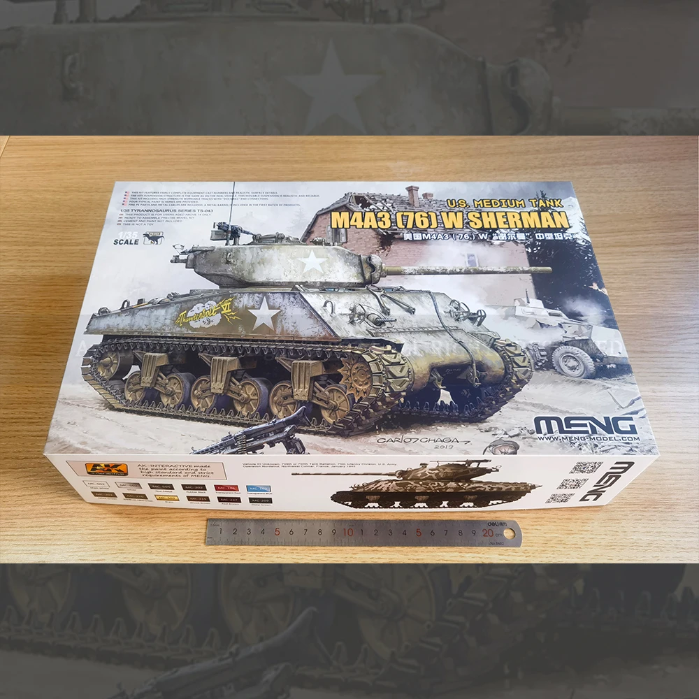 Special Offer [MENG] TS-043 1/35 M4A3(76)W Sherman Medium Tank (Plastic Model Kit)