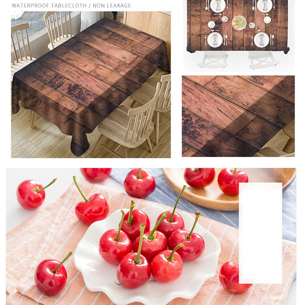 

Creative Printed Tablecloth 140X140Cm Party Cover Stain Resistant Fabric Home Use Digital Print Table