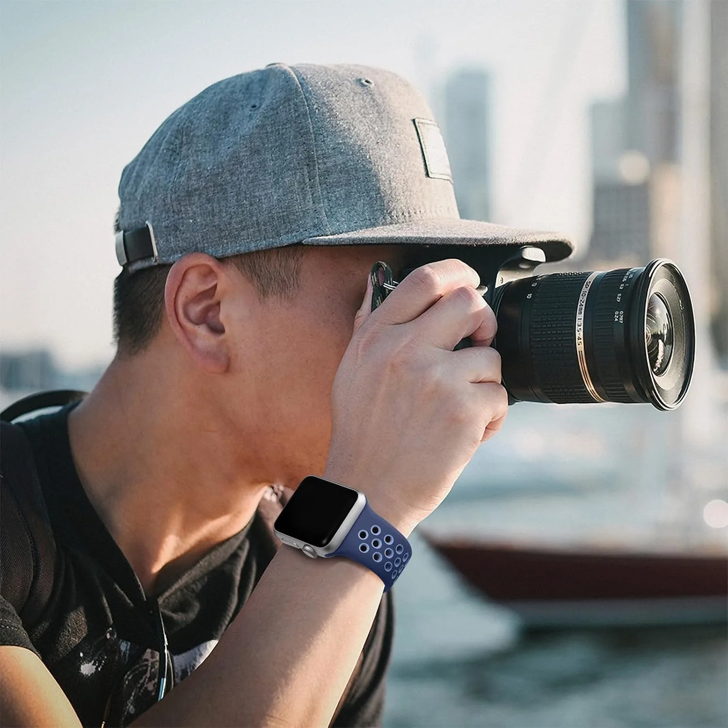 Original Sport Strap for Apple Watch Band 46mm 49mm 45mm 44mm 38 42mm Colored Particles Rubber Band IWatch Ultra 10 9 8 7 6 5 SE