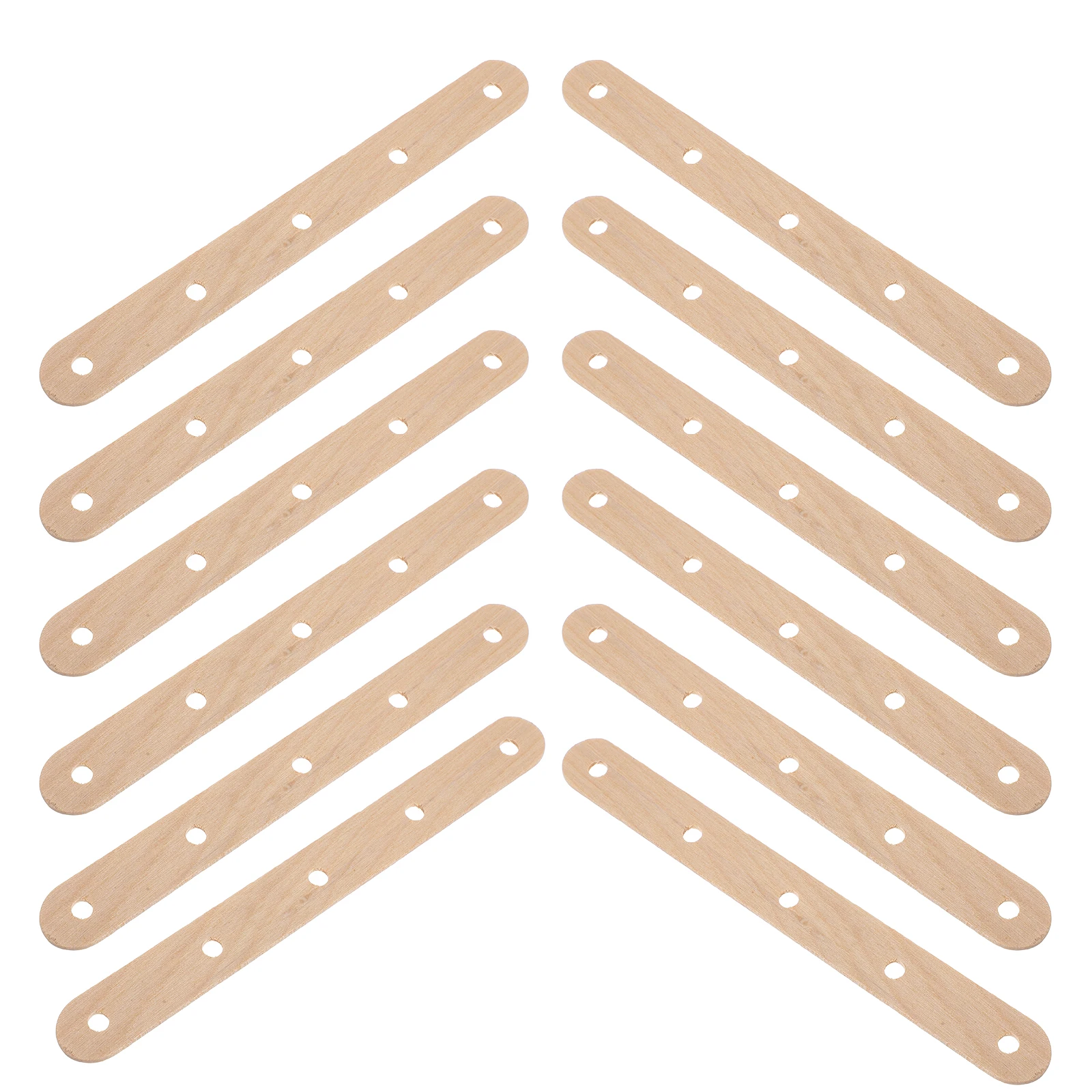 Soporte para mecha, palo de paletas, taza de cinco agujeros hecha a mano, madera duradera, reutilizable, diseño ajustable, mecha centrada estable, bricolaje, 50 Uds.