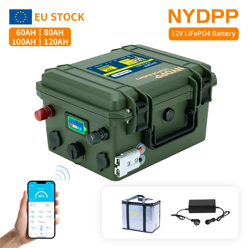 Batterie LiFePO4 12V 80AH 100AH 120AH, batterie LiFePO4 12.8V 80AH 100AH 120AH, batterie au phosphate de fer 12V