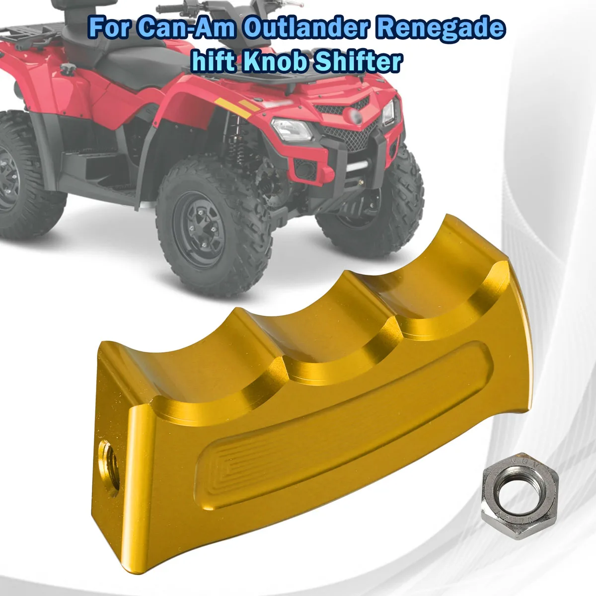 Motorcycles Custom Billet Pistol Grip Shift Knob Shifter Gold Aluminum For Can-Am Outlander Renegade Bombardier