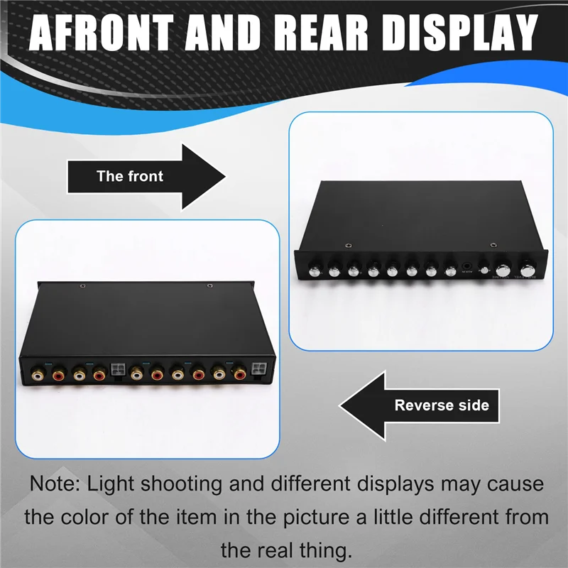 

A08E-7 полосовой автомобильный эквалайзер, аудиоэквалайзер, тюнинг, кроссовер, параметрический автомобильный предусилитель, аудиоэквалайзер +-12 дБ