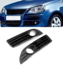 Car Fog Lights Grill Cover Bumper Lower Grille for Volkswagen For Polo 2006 2007 2008 2009